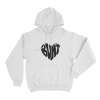 Bunt Heart Unisex Hoodie White
